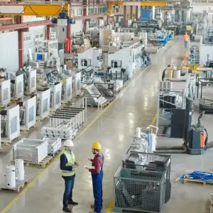 Inside of manufacturing building