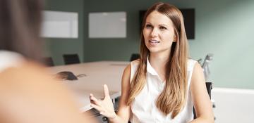 Woman talking
